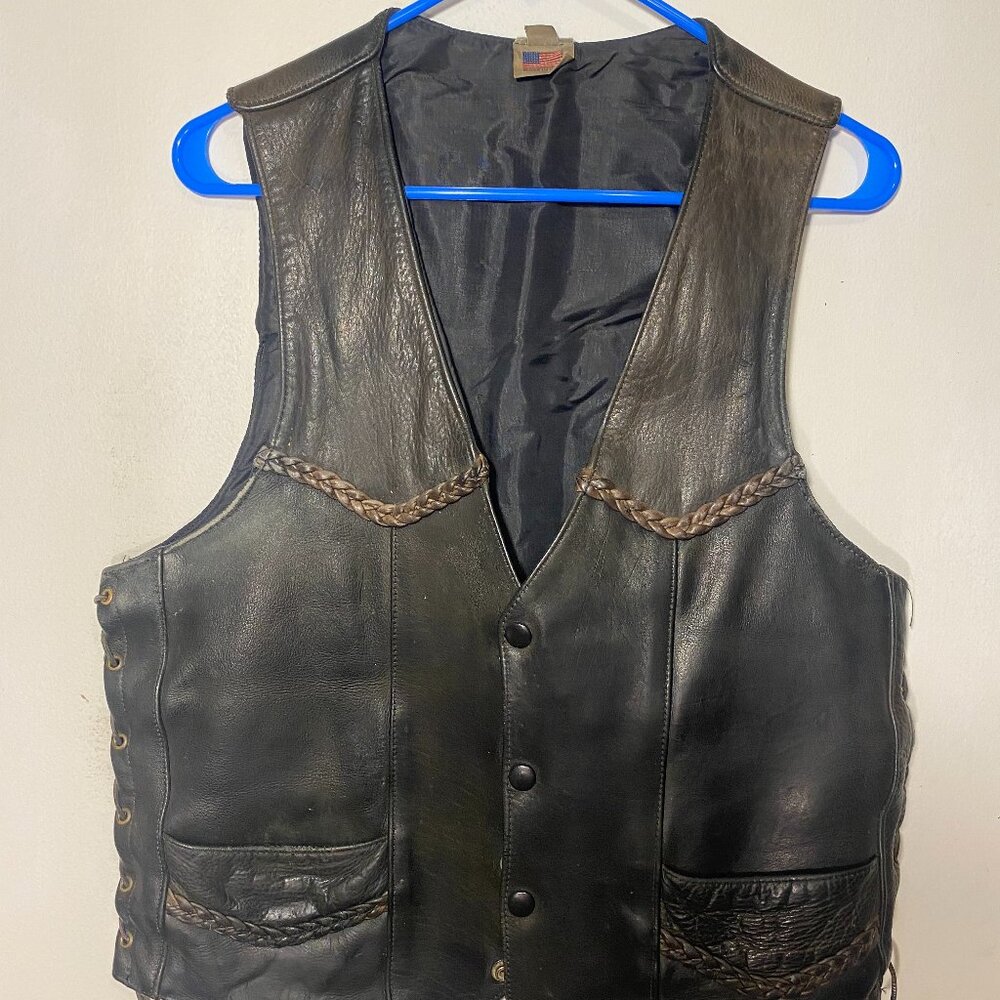 Men's  Vintage leather vest